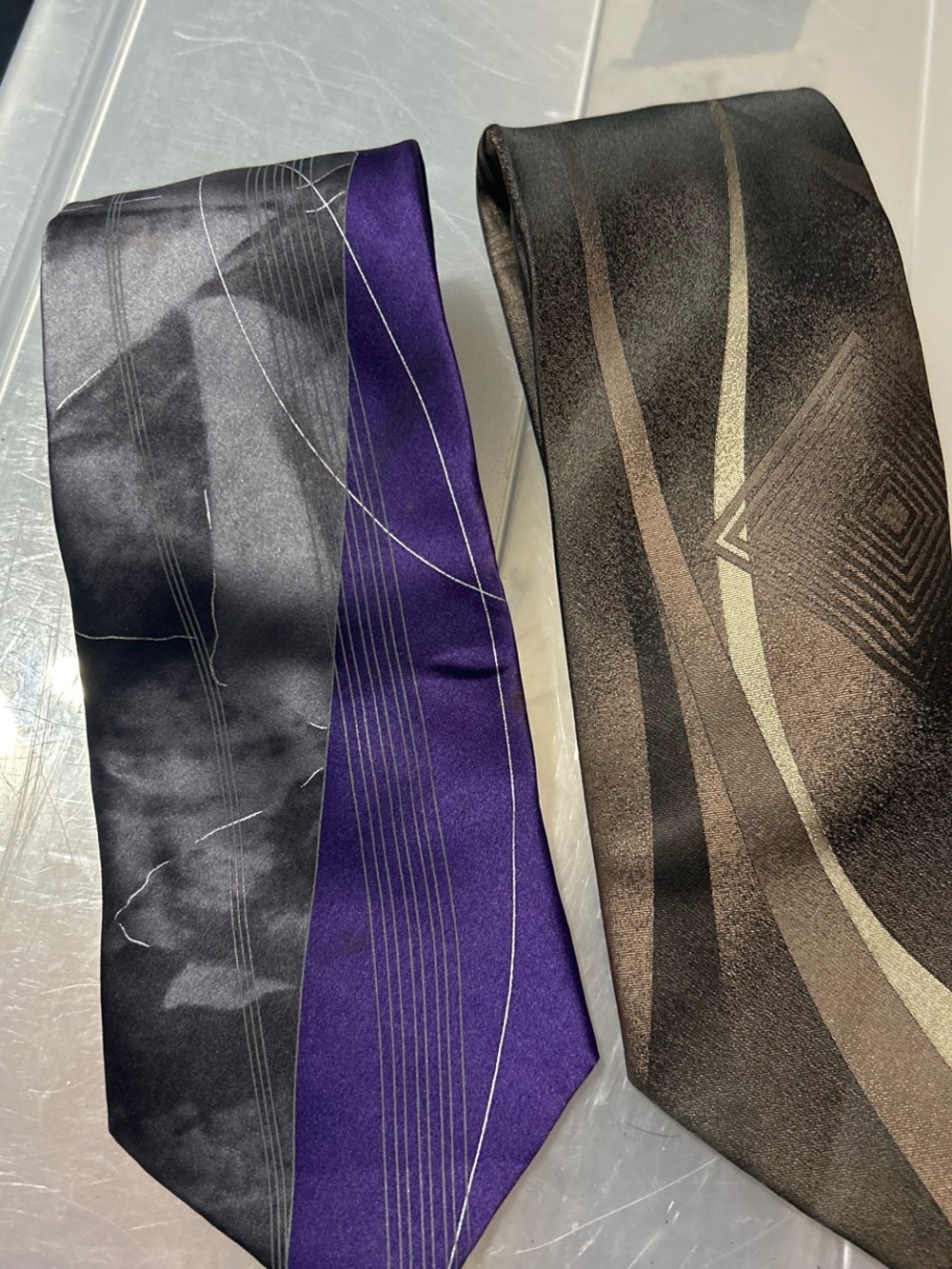 Puritan Purple and Black Striped Silk Tie